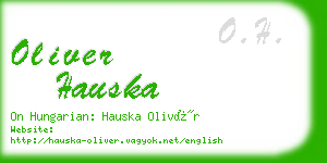oliver hauska business card